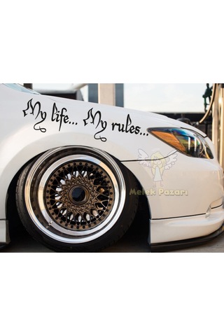 Benim Hayatım, Benim Kurallarım. My Life My Rules Araba Sticker (250236331)