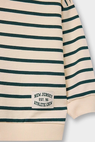 Defacto Erkek Bebek Regular Fit Bisiklet Yaka Çizgili Sweatshirt Kumaşı Sweatshirt E0280a526spbg319 Bej-bg319