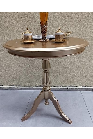 Fiskos Eko 90501 Baba 3 Kayın Ayak 60 Cm Hareketli Mdf Tabla Parlak Gold El Yapım