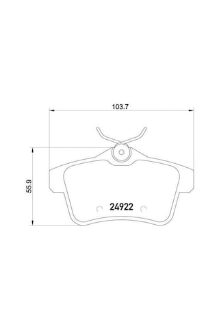 Peugeot 3008 Arka Fren Balatasi 2009-2016 1608681680 Mga55629 1.6, 1.6 Vtı, 1.6 Hdı