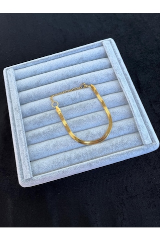 Altın Renk Unisex 4mm İtalyan Bileklik Vip Kararmaz Solmaz Erkek Çelik Bileklik Gold