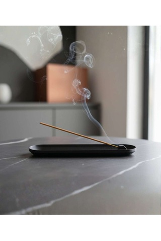 Minimalist Siyah Tütsülük - Masaüstü Çubuk Tütsü Tutucu - Modern 3d Baskı Zen Dekorasyon Aksesuarı