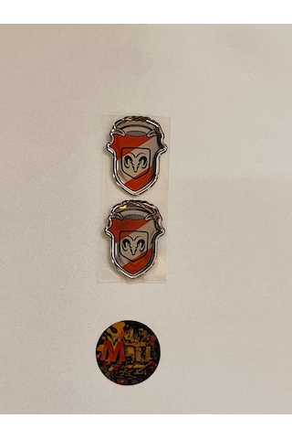 Dodge Damla Sticker Etiket Kabartmalı 3d Silikon Direk Arması Dodge Epoksi 2adet 3,5x3,5cm Çok Renkli