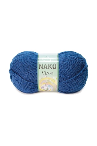 Tedar 5 Adet Vizon Premium Akrilik El Örgü İpi Yünü Renk No:517 Orta Mavi Najmaddin (No:1) 8.5Cm X 10.5 Cm
