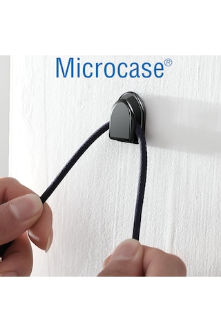 Microcase 8'li Mini Araç İçi Ev Ve Ofis İçin Kendinden Yapışkanlı Çok Amaçlı Düzenleyici Kanca Seti Al5365 Siyah