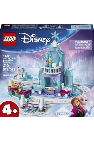 LEGO® ǀ Disney Princess Karlar Ülkesi Elsa'nın Şatosu ve Kızak Macerası 43281 – 4 Yaş ve Üzeri Çocuklar için Yapım Seti (216 P)