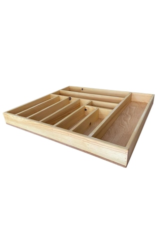 Kaşık, Çatal, Bıçak, Kepçe Organizer 45x50 Cm Çekmece Düzenleyici Mutfak Gereçleri Düzenleyici Ahşap