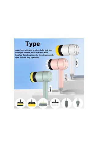 Neevoyu El Elektrikli Süpürge, Kablosuz Şarjlı, Çok Amaçlı Ev Temizlik Aleti, Mutfak/banyo İçin, 4 Fırça İle Yeşil Rengi 1200mah Batarya
