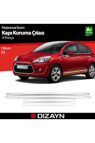 S-Dizayn Citroen C3 Kapı Koruma Çıtası Krom 2010-2016
