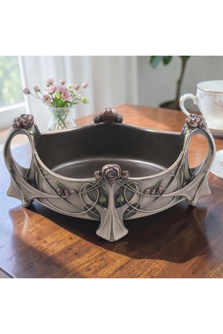 Dekoratif Çiçekli Bowl Wise Veronese Mitolojik Tasarım Poliresin Vazo & Kase 31,5 Cm .