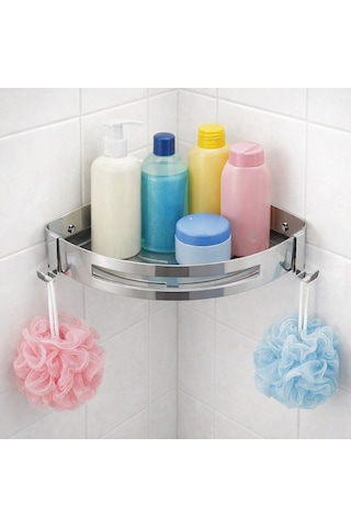 Fause Banyo Köşe Rafı 304 Paslanmaz Çelik 23x23 Cm Kbk100 Krom