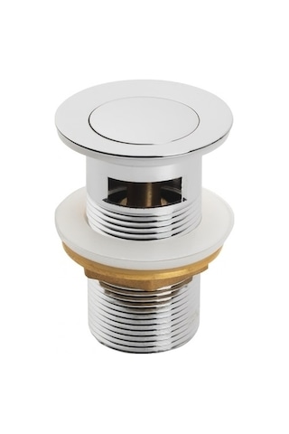 Nsk N201048002 Basmalı Lavabo Süzgeci. Su Taşma Delikli. Krom