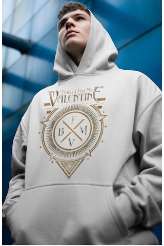 Sevbano Bullet For My Valentine Rock Metal Müzik Grubu Ön Baskılı Unisex beyaz
