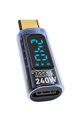 Dijital Ekranlı 40gpbs 240w Type-c To Type-c Dönüştürücü 8k 60hz Type-c Hdmi Şarj Data Hdmi Çevirici