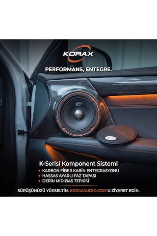 Korax Kx-m16400 400w 16 Cm Oto Hoparlör Takımı 2 Adet