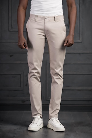 Perpant Slimfit Küçük Armürlü Yazlık Pamuklu Gabardin Pantolon Taş