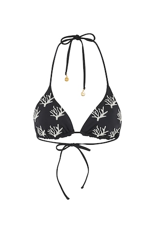 Ondademar Yazlık Klasik Bikini Üstü Siyah