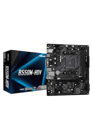 Asrock B550M-HDV AMD B550 4733 MHz (OC) DDR4 Soket AM4 mATX Anakart