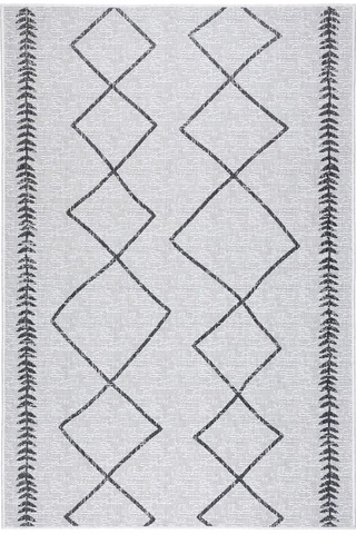 Fresco Ekru Siyah İskandinav Jüt Yıkanabilir Halı Kilim Balkon Te Ekru - Siyah