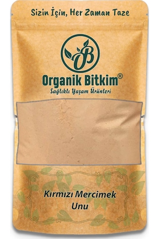 Organik Bitkim Mercimek Unu (Kırmızı Mercimek Un) 500 G
