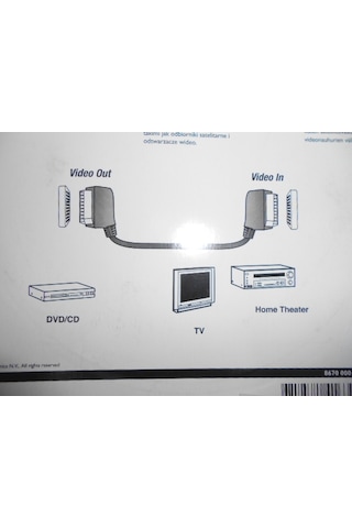 Philips Uyumlu Swv4543W Scart Scart 3 Metre Altin Uçlu Kablo