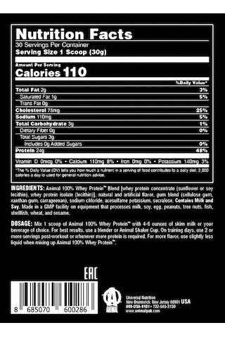 Universal Animal Whey Protein Vanilya Aromalı 908 Gr Vanilya