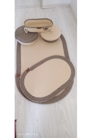 Banyo Paspas Ve Sepet Takımı Tres Kordonlu Şık Ve Dayanıklı Set Çok Renkli Banyo Paspas Ve Sepet Takımı Tres Kordonlu Şık Ve Dayanıklı Set Çok Renkli