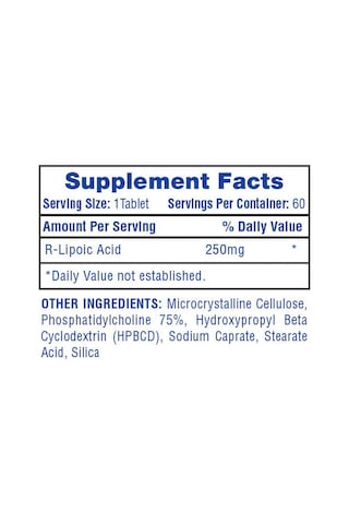 Hitech R-ala R-alpha Lipoic Acid 250 Mg 60 Tablet