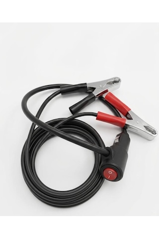 Aküden Bağlantılı Çift Yönlü Araç Çakmaklık Uzatma Kablosu Düğmeli Erkek Çakmak Soketli 12-24 V/16a 2 X1,5mm Ttr Bakır 2mt-siyah