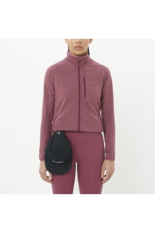 Salomon Essentıal Lıghtwarm Kadın Tam Fermuar Polar Nocturne Lc2647700 Pembe