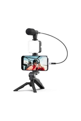 Telefon Tutucu Vlog Video Kiti Mini Led Işıklı Standart