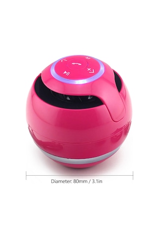 Yaozixa Mavi Taşınabilir Bluetooth Hoparlör, 7 Renkli Led Işıklı, Fm Radyo, Usb/aux Destekli, Mikrofonlu Dış Mekan Ses Sistemi