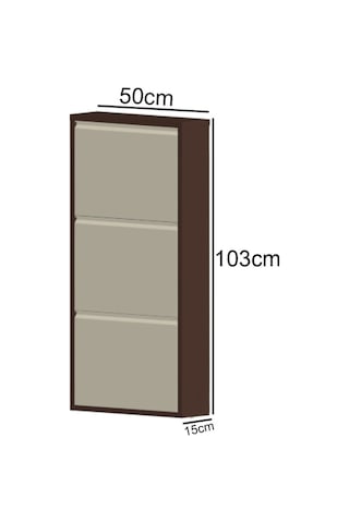 İdeal Home 3 Lü Metal Ayakkabılık Beyaz