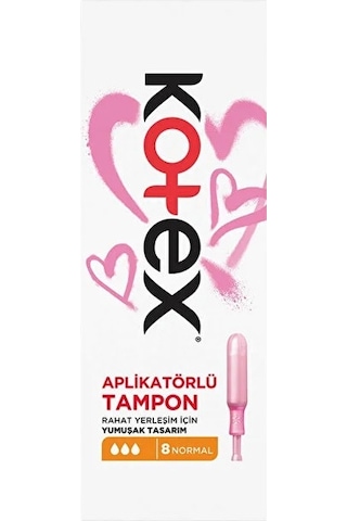 Kotex Aplikatörlü Tampon Normal 72 Li Set