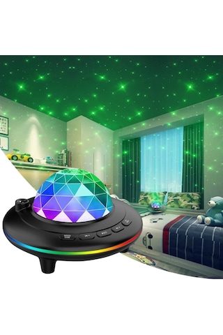 Galaxy Bluetooth Hoparlör Gece Lambası-müzik Senkron Led Yıldız Projektör-uzaktan Kumandalı Çok Renkli