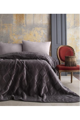 Ap Embos Çift Kişilik Antrasit Mercy Battaniye Antrasit