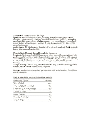 Antep Fıstıklı Beyaz Çikolatalı Çilek Draje
