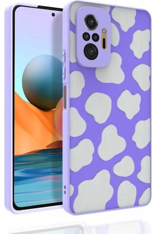 Xiaomi Redmi Note 10 Pro Kılıf Desenli Kamera Korumalı Parlak Zore Nora Kapak NO6