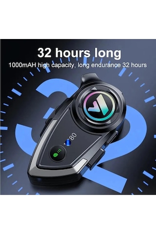 Kask Bluetooth Kulaklık Pr80 Bluetooth Motosiklet Kulaklık 5.3 Motosiklet Kulaklık