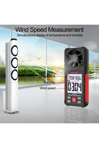Conventions1 Dijital Anemometre El Rüzgar Hızı Ölçer Gd155 İle
