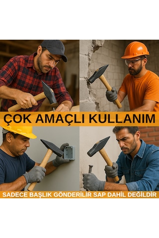 3kg Çelik Uçlu Balyoz Sivri Yassı Profesyonel Balyoz Başlığı