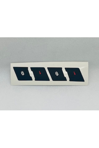 A4 B6 - B7 Kasa 2001-2008 Arası Kapı Tuş Takımı Tamir Kiti Sticker Etiketi 1 Adet