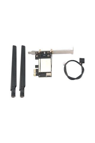 Xurunkeji Pcıe Wifi Kart Adaptörü Bluetooth Çift Bant Kablosuz Ağ Kartı Tekrarlayıcı Adaptörü Pc Masaüstü İçin Ax200 9260ac