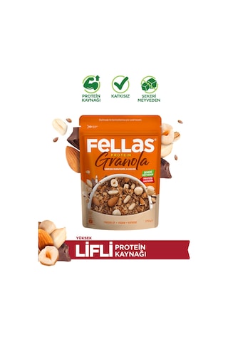 Fellas Granola - Yer Fıstığı & Protein Bar Parçacıklı 270 Gr