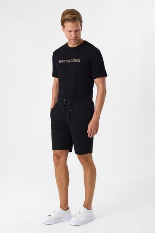Backandbond Siyah Regular Fit Örme Şort Çok Renkli