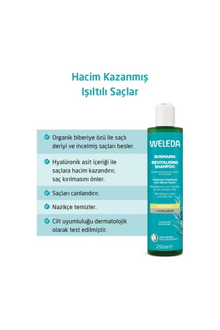 Weleda Biberiye Özlü Organik Canlandırıcı Saç Bakım Şampuanı 250ml