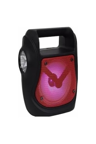 Işıklı 4" Taşınabilir 5w Bluetooth Hoparlör El Fenerli Fm Radyo Usb/tf/aux Destekli Extra Bass