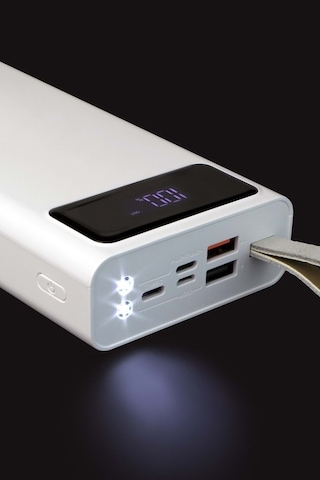 Powerway TX30 Beyaz 30.000 mAh Led Işıklı Powerbank