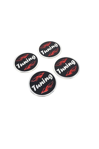 Trobus Jant Göbeği Alüminyum Yapıştırmalı Tuning Yazılı 4'lü 60 Mm