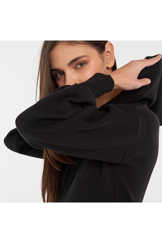 Hummel Jode Knit Kadın Siyah Kapüşonlu Sweatshirt Siyah